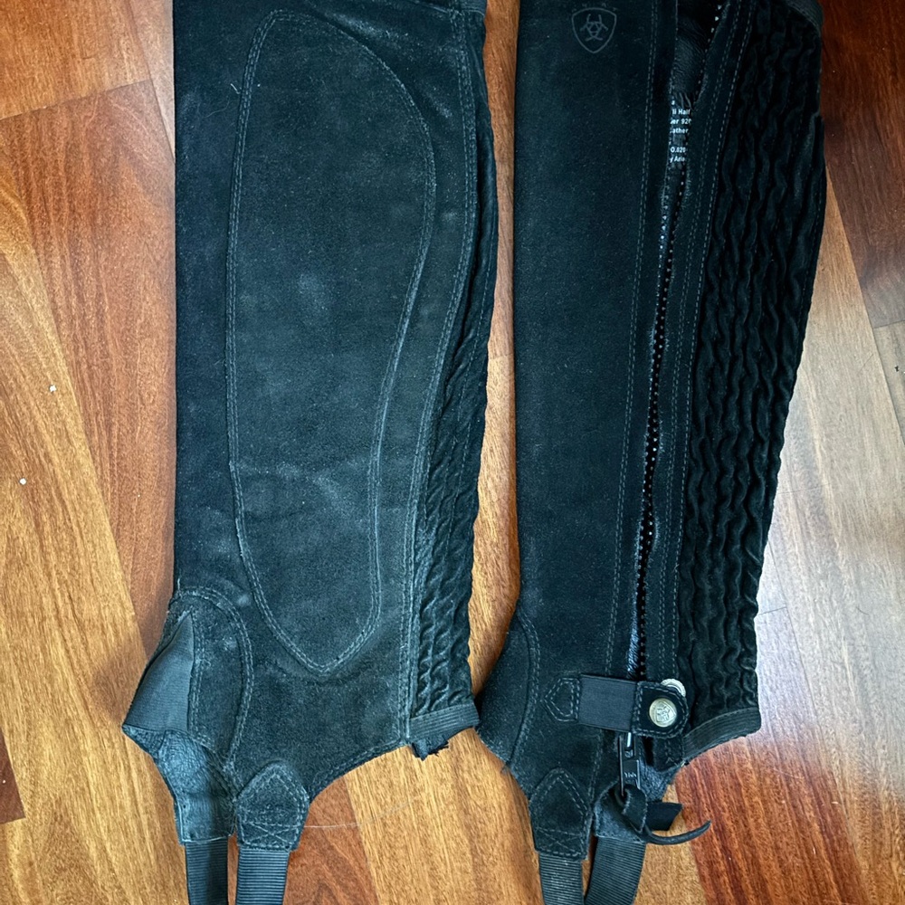 Ariat Black Suede Half Chaps